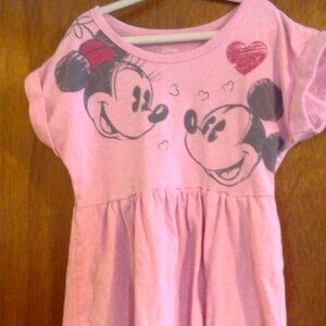 Mickey and Minnie Girls Valentines Day Dress Size 6/6X